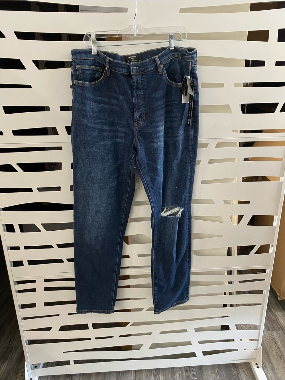 Earnest Sewn Men's Indigo Blue Slim-Straight Jeans